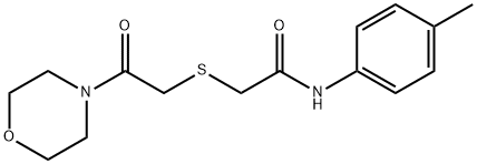 N-(4-methylphenyl)-2-{[2-(4-morpholinyl)-2-oxoethyl]sulfanyl}acetamide 结构式