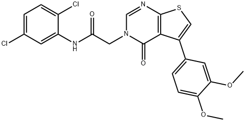 N-(2,5-dichlorophenyl)-2-(5-(3,4-dimethoxyphenyl)-4-oxothieno[2,3-d]pyrimidin-3(4H)-yl)acetamide 结构式