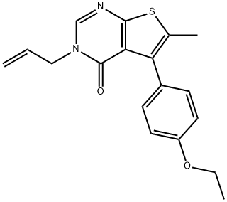 3-allyl-5-(4-ethoxyphenyl)-6-methylthieno[2,3-d]pyrimidin-4(3H)-one 结构式