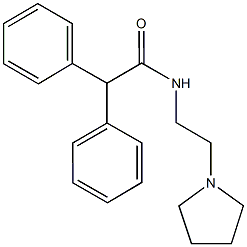 2,2-diphenyl-N-[2-(1-pyrrolidinyl)ethyl]acetamide 结构式