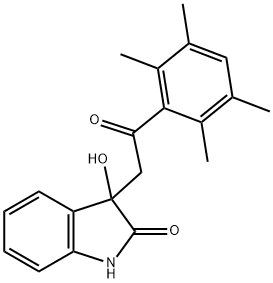 3-hydroxy-3-[2-oxo-2-(2,3,5,6-tetramethylphenyl)ethyl]-1,3-dihydro-2H-indol-2-one 结构式