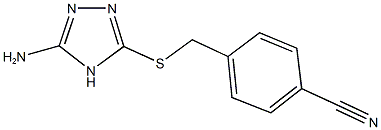 4-{[(5-amino-4H-1,2,4-triazol-3-yl)sulfanyl]methyl}benzonitrile 结构式