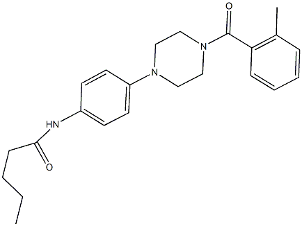 N-{4-[4-(2-methylbenzoyl)-1-piperazinyl]phenyl}pentanamide 结构式