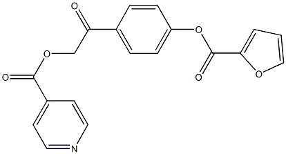 2-[4-(2-furoyloxy)phenyl]-2-oxoethyl isonicotinate 结构式