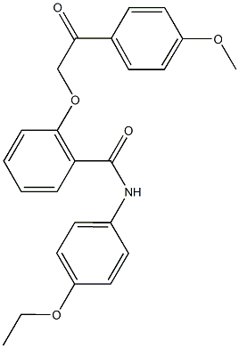 N-(4-ethoxyphenyl)-2-[2-(4-methoxyphenyl)-2-oxoethoxy]benzamide 结构式