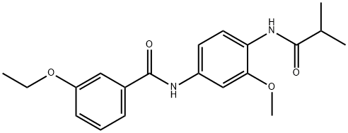 3-ethoxy-N-[4-(isobutyrylamino)-3-methoxyphenyl]benzamide 结构式