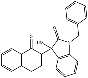 1-benzyl-3-hydroxy-3-(1-oxo-1,2,3,4-tetrahydro-2-naphthalenyl)-1,3-dihydro-2H-indol-2-one 结构式