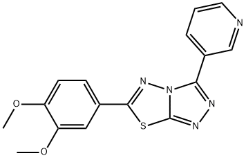 6-(3,4-dimethoxyphenyl)-3-(3-pyridinyl)[1,2,4]triazolo[3,4-b][1,3,4]thiadiazole 结构式