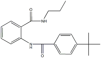 2-[(4-tert-butylbenzoyl)amino]-N-propylbenzamide 结构式