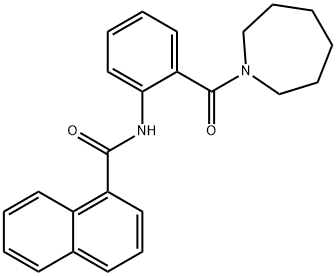 N-[2-(1-azepanylcarbonyl)phenyl]-1-naphthamide 结构式