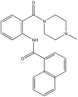 N-{2-[(4-methyl-1-piperazinyl)carbonyl]phenyl}-1-naphthamide 结构式
