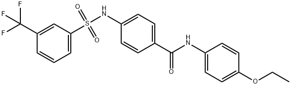 N-(4-ethoxyphenyl)-4-({[3-(trifluoromethyl)phenyl]sulfonyl}amino)benzamide 结构式