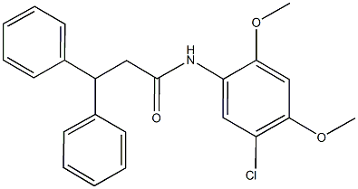 N-(5-chloro-2,4-dimethoxyphenyl)-3,3-diphenylpropanamide 结构式
