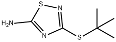 3-(tert-butylsulfanyl)-1,2,4-thiadiazol-5-amine 结构式