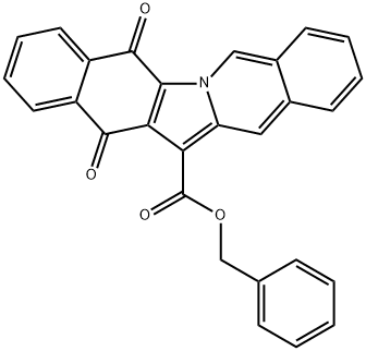 benzyl 5,14-dioxo-5,14-dihydrobenzo[5,6]indolo[1,2-b]isoquinoline-13-carboxylate 结构式