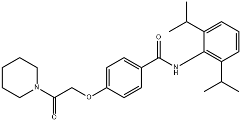 N-(2,6-diisopropylphenyl)-4-[2-oxo-2-(1-piperidinyl)ethoxy]benzamide 结构式