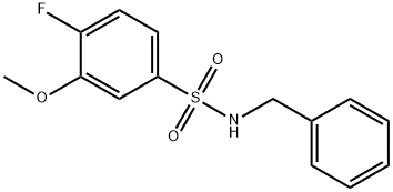 N-benzyl-4-fluoro-3-methoxybenzenesulfonamide 结构式