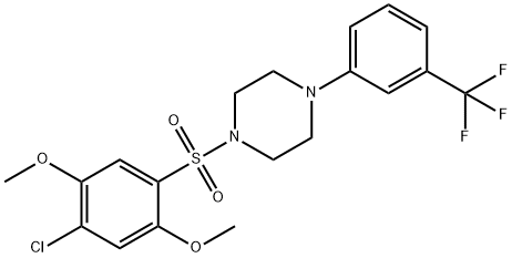 1-[(4-chloro-2,5-dimethoxyphenyl)sulfonyl]-4-[3-(trifluoromethyl)phenyl]piperazine 结构式