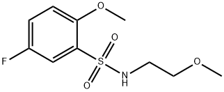 5-fluoro-2-methoxy-N-(2-methoxyethyl)benzenesulfonamide 结构式