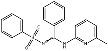 N-[[(6-methyl-2-pyridinyl)imino](phenyl)methyl]benzenesulfonamide 结构式