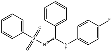 N-[[(4-fluorophenyl)imino](phenyl)methyl]benzenesulfonamide 结构式