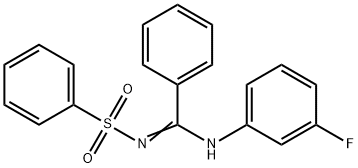 N-[[(3-fluorophenyl)imino](phenyl)methyl]benzenesulfonamide 结构式