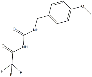 N-(4-methoxybenzyl)-N'-(trifluoroacetyl)urea 结构式