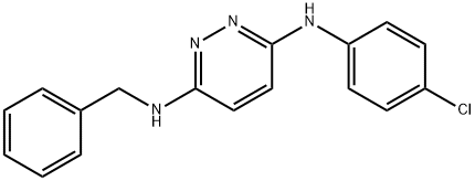 N-benzyl-N-[6-(4-chloroanilino)-3-pyridazinyl]amine 结构式