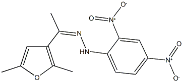 1-(2,5-dimethyl-3-furyl)ethanone {2,4-bisnitrophenyl}hydrazone 结构式