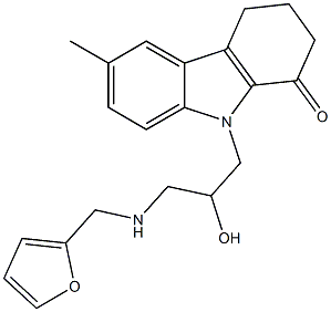 9-{3-[(2-furylmethyl)amino]-2-hydroxypropyl}-6-methyl-2,3,4,9-tetrahydro-1H-carbazol-1-one 结构式