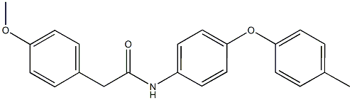 2-(4-methoxyphenyl)-N-[4-(4-methylphenoxy)phenyl]acetamide 结构式