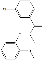 1-(3-chlorophenyl)-2-(2-methoxyphenoxy)-1-propanone 结构式