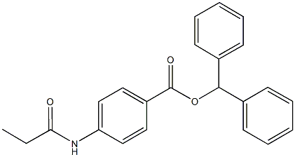 benzhydryl 4-(propionylamino)benzoate 结构式