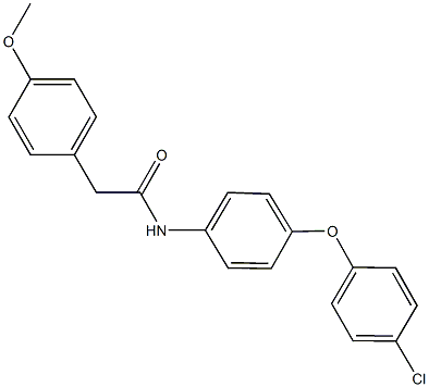 N-[4-(4-chlorophenoxy)phenyl]-2-(4-methoxyphenyl)acetamide 结构式