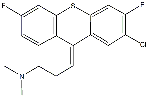 N-[3-(2-chloro-3,6-difluoro-9H-thioxanthen-9-ylidene)propyl]-N,N-dimethylamine 结构式