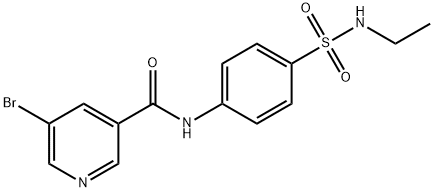 5-bromo-N-{4-[(ethylamino)sulfonyl]phenyl}nicotinamide 结构式