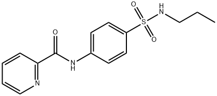 N-{4-[(propylamino)sulfonyl]phenyl}-2-pyridinecarboxamide 结构式