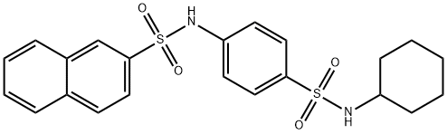 N-{4-[(cyclohexylamino)sulfonyl]phenyl}-2-naphthalenesulfonamide 结构式