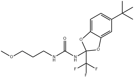 N-[5-tert-butyl-2-(trifluoromethyl)-1,3-benzodioxol-2-yl]-N'-(3-methoxypropyl)urea 结构式