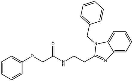 N-[2-(1-benzyl-1H-benzimidazol-2-yl)ethyl]-2-phenoxyacetamide 结构式