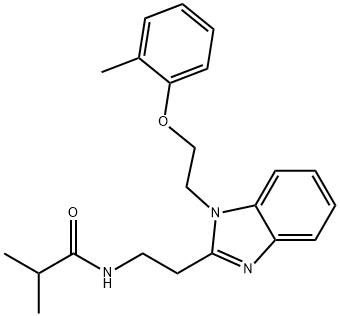 2-methyl-N-(2-{1-[2-(2-methylphenoxy)ethyl]-1H-benzimidazol-2-yl}ethyl)propanamide 结构式