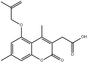 {4,7-dimethyl-5-[(2-methyl-2-propenyl)oxy]-2-oxo-2H-chromen-3-yl}acetic acid 结构式