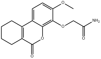 2-[(3-methoxy-6-oxo-7,8,9,10-tetrahydro-6H-benzo[c]chromen-4-yl)oxy]acetamide 结构式