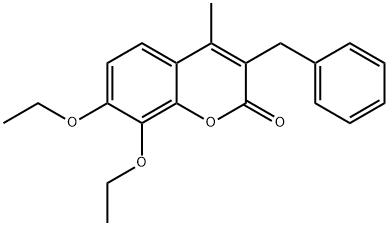 3-benzyl-7,8-diethoxy-4-methyl-2H-chromen-2-one 结构式