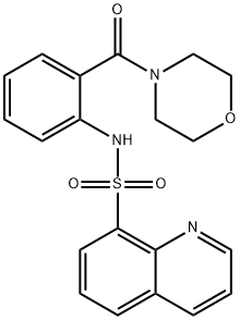 N-[2-(4-morpholinylcarbonyl)phenyl]-8-quinolinesulfonamide 结构式