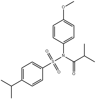 N-isobutyryl-4-isopropyl-N-(4-methoxyphenyl)benzenesulfonamide 结构式