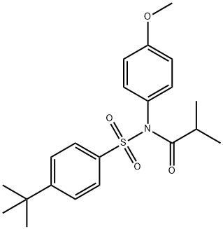 4-tert-butyl-N-isobutyryl-N-(4-methoxyphenyl)benzenesulfonamide 结构式