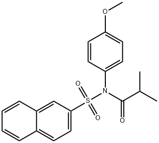 N-isobutyryl-N-(4-methoxyphenyl)-2-naphthalenesulfonamide 结构式