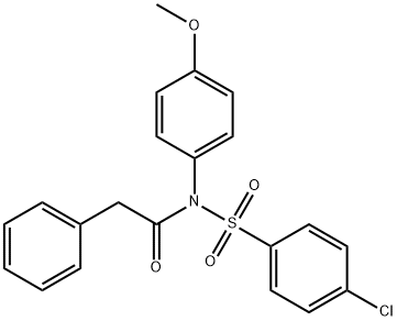 4-chloro-N-(4-methoxyphenyl)-N-(phenylacetyl)benzenesulfonamide 结构式