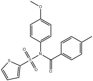 N-(4-methoxyphenyl)-N-(4-methylbenzoyl)-2-thiophenesulfonamide 结构式